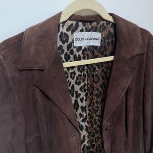 Dolce & Gabbana suede trench coat